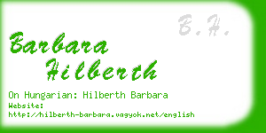 barbara hilberth business card